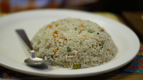 Close-up of food in plate