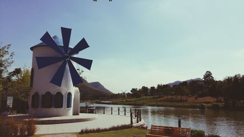 View of lake against sky