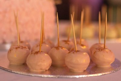 Close-up of cake on table