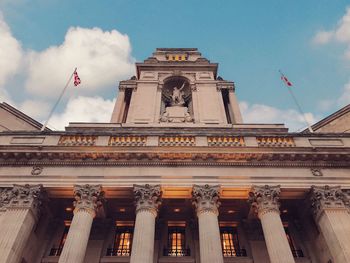 Low angle view of historical building against sky