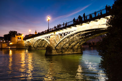 Arch bridge over river