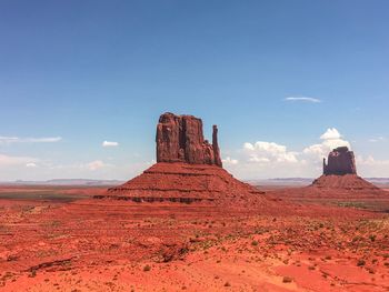 Rock formations on sunny day