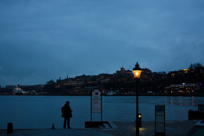 City lit up at night