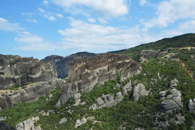 Geological rock formation in meterora at kalambaka , greece