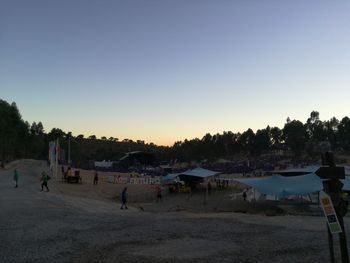 Panoramic view of landscape against clear sky