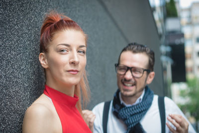 Portrait of a smiling young couple