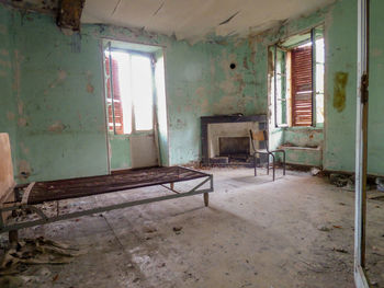 Interior of abandoned house