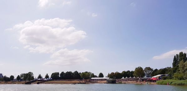 Scenic view of river against sky