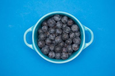 High angle view of fruits in bowl