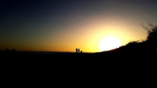 Silhouette landscape at sunset