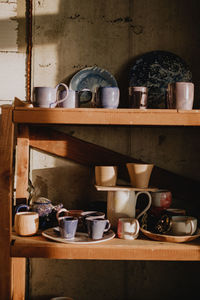 View of glasses in kitchen