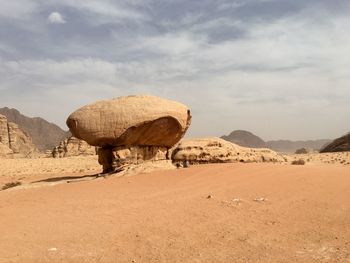 Mushroom rock in wadi rum