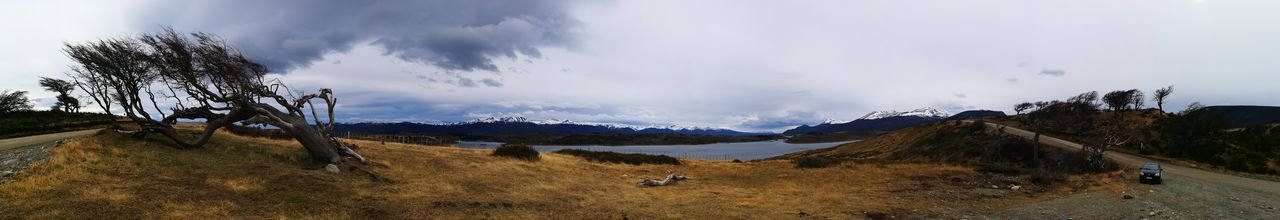 Panoramic shot of mountain range