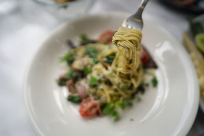 Close-up of food in plate