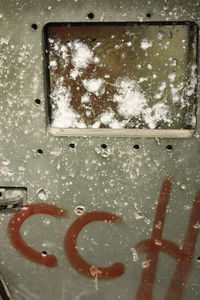 Full frame shot of wet window