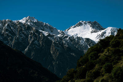 Scenic view of snowcapped mountain against sky