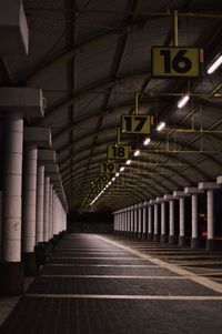 Empty corridor of building