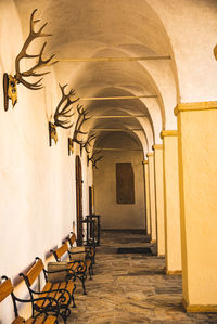 Empty corridor in building