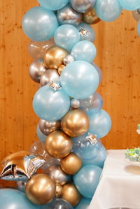 Close-up of balloons on table