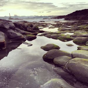 Rocks in sea