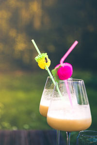 Close-up of drink on table