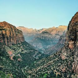 Overlook of a canyon in zion national park