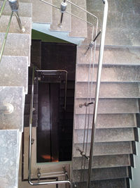 Closed door of building