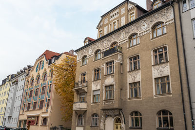 Low angle view of old building against sky