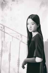 Young chinese girl with black dress iii