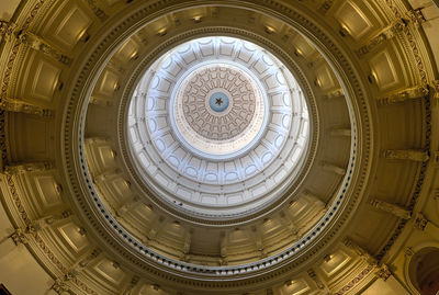 Directly below shot of historic building