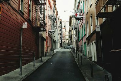 Narrow alley in city