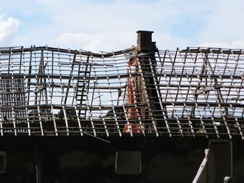 Low angle view of built structure against sky