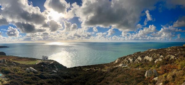 Panoramic view of sea against sky