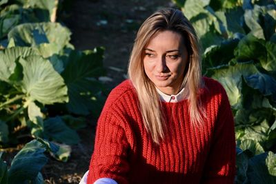 Portrait of a beautiful young woman