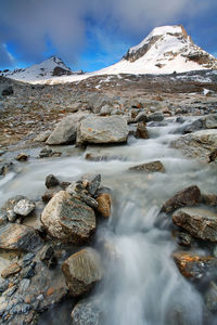 Scenic view of mountain range