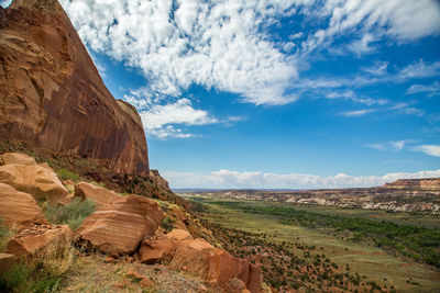 Scenic view of mountain against sky