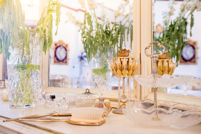 Panoramic view of dining table at home