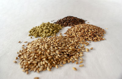 High angle view of bread on table