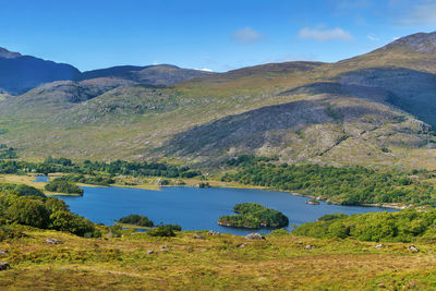 Landscape from ladies view is a scenic viewpoint on the ring of kerry tourist route. ireland