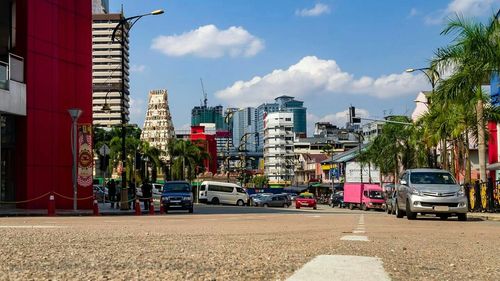 City street with buildings in background