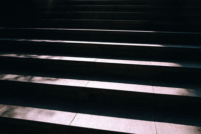 High angle view of shadow on floor