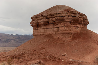 Scenic view of rock formation in desert