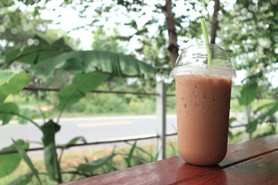 Close-up of drink on table