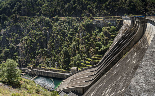 View of the dam at salime in asturias, spain