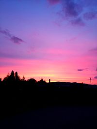 Scenic view of dramatic sky during sunset