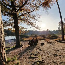 Scenic view of land against sky