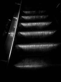 Low angle view of escalator