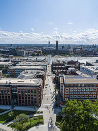 High angle view of cityscape