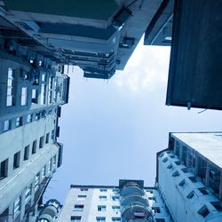 Low angle view of residential buildings against sky