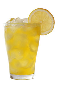 Close-up of drink against white background